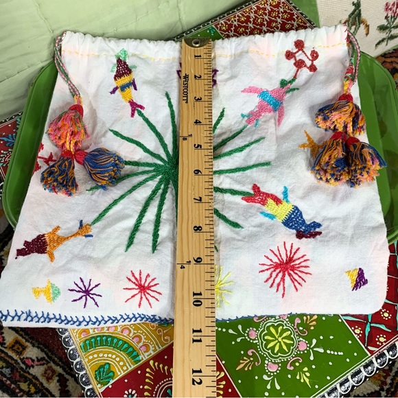 Embroidered Drawstring Bag - Picture 6 of 7